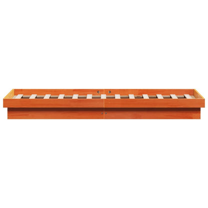 Bed Frame | Wax brown | Solid pine wood | Double | Bed Frame