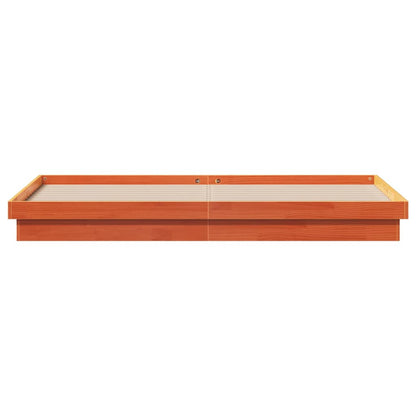 Bed Frame | Wax Brown | Solid Pine Wood, Plywood slats | Double
