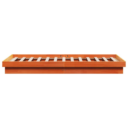 Bed Frame | Wax Brown | Solid Pine Wood, Plywood slats | Double