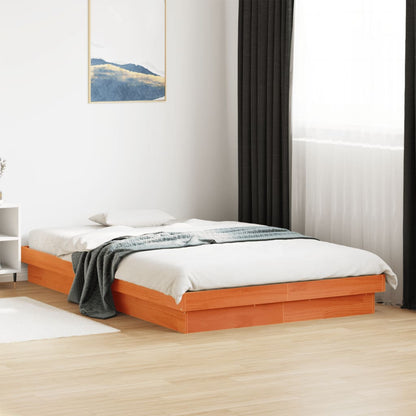 Bed Frame | Wax brown | Solid pine wood, Plywood | Small Double