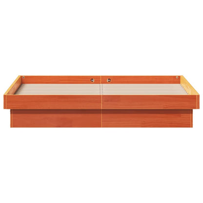 Bed Frame | Wax brown | Solid pine wood, Plywood | Small Double