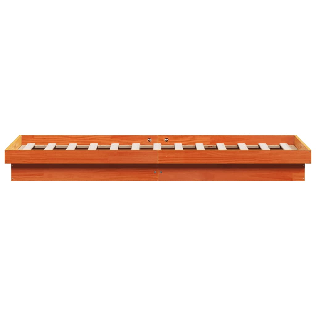 Bed Frame | Wax brown | Solid pine wood, Plywood | Small Double