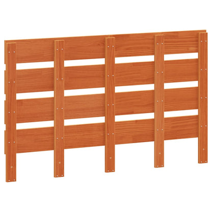 Headboard Wax Brown 120 cm Solid Wood Pine