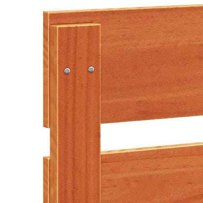 Headboard Wax Brown 120 cm Solid Wood Pine