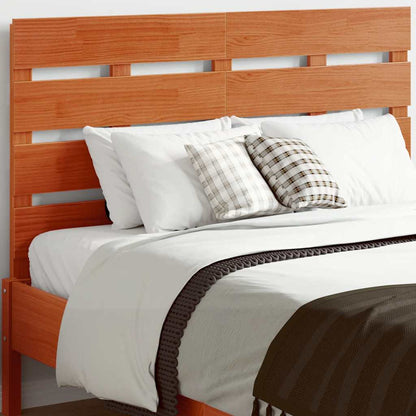 Headboard Wax Brown 120 cm Solid Wood Pine