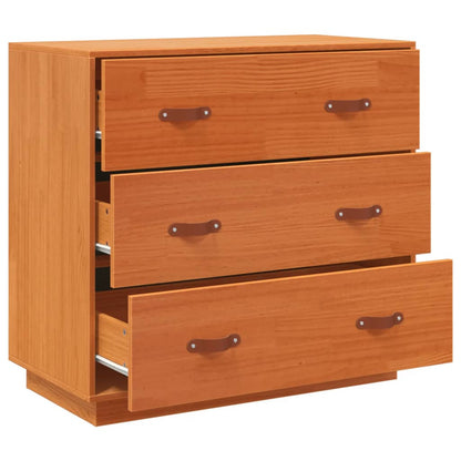 Sideboard Wax Brown 80x40x75 cm Solid Wood Pine