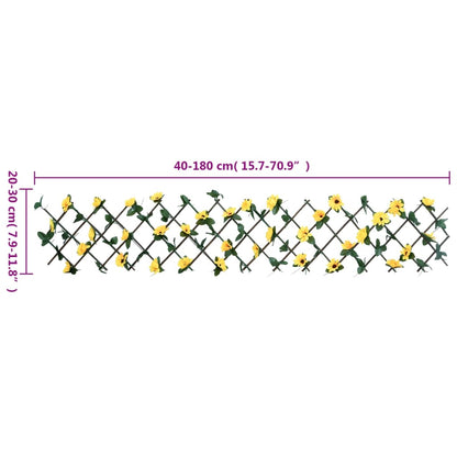  Artificial Ivy Trellis Expandable Yellow 180x20 cm