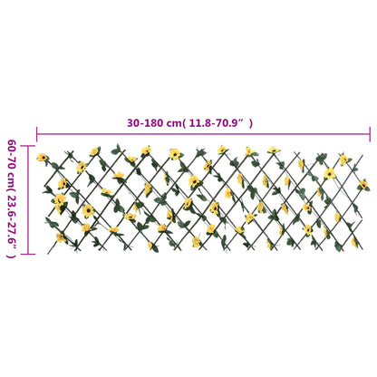  Artificial Ivy Trellis Expandable Yellow 180x60 cm