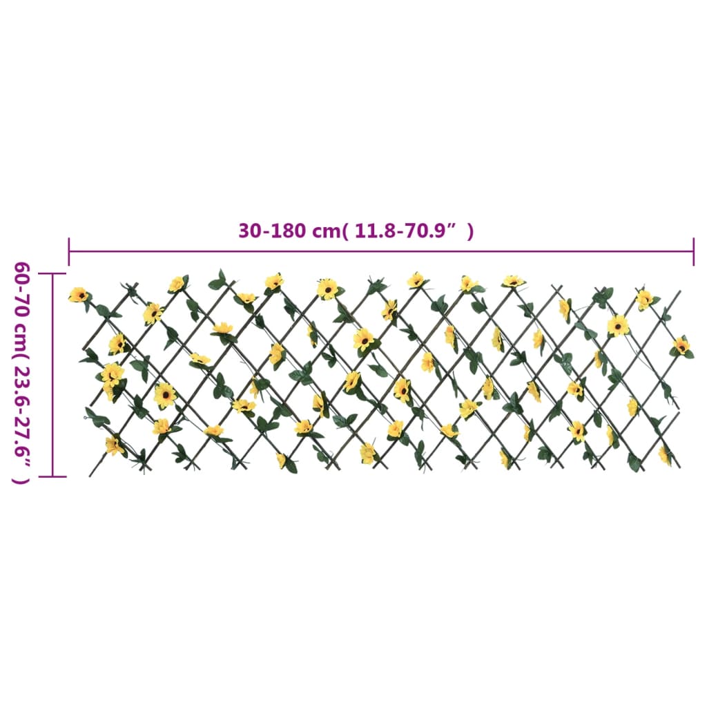  Artificial Ivy Trellis Expandable 5 pcs Yellow 180x60 cm