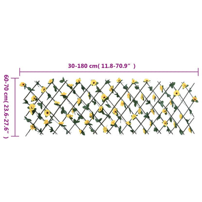  Artificial Ivy Trellis Expandable 5 pcs Yellow 180x60 cm
