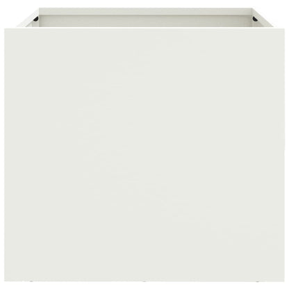 Planters 2 pcs White 32x30x29 cm Steel