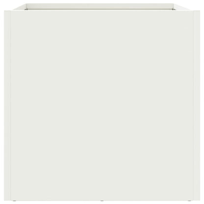 Planters 2 pcs White 32x30x29 cm Steel