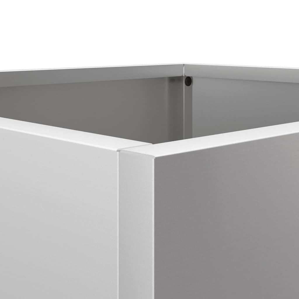 Planters 2 pcs Silver 32x30x29 cm Galvanised Steel