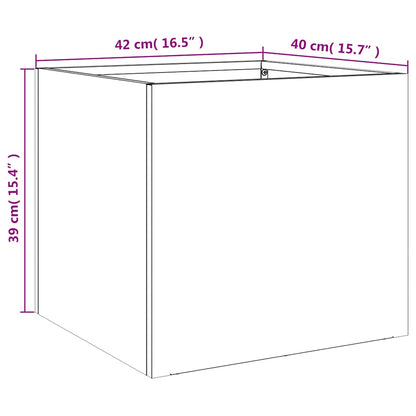 Planter Silver 42x40x39 cm Galvanised Steel