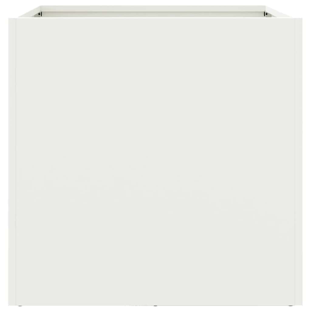 Planters 2 pcs White 49x47x46 cm Steel
