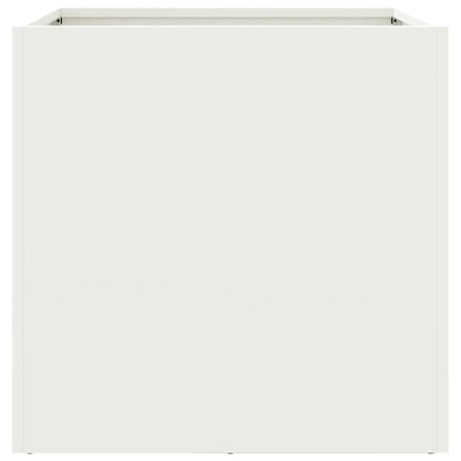 Planters 2 pcs White 49x47x46 cm Steel