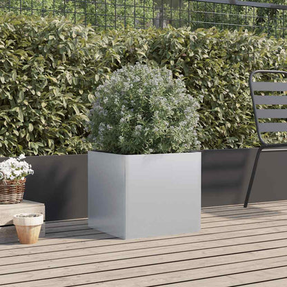 Planter Silver 49x47x46 cm Galvanised Steel