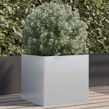 Planter Silver 49x47x46 cm Galvanised Steel