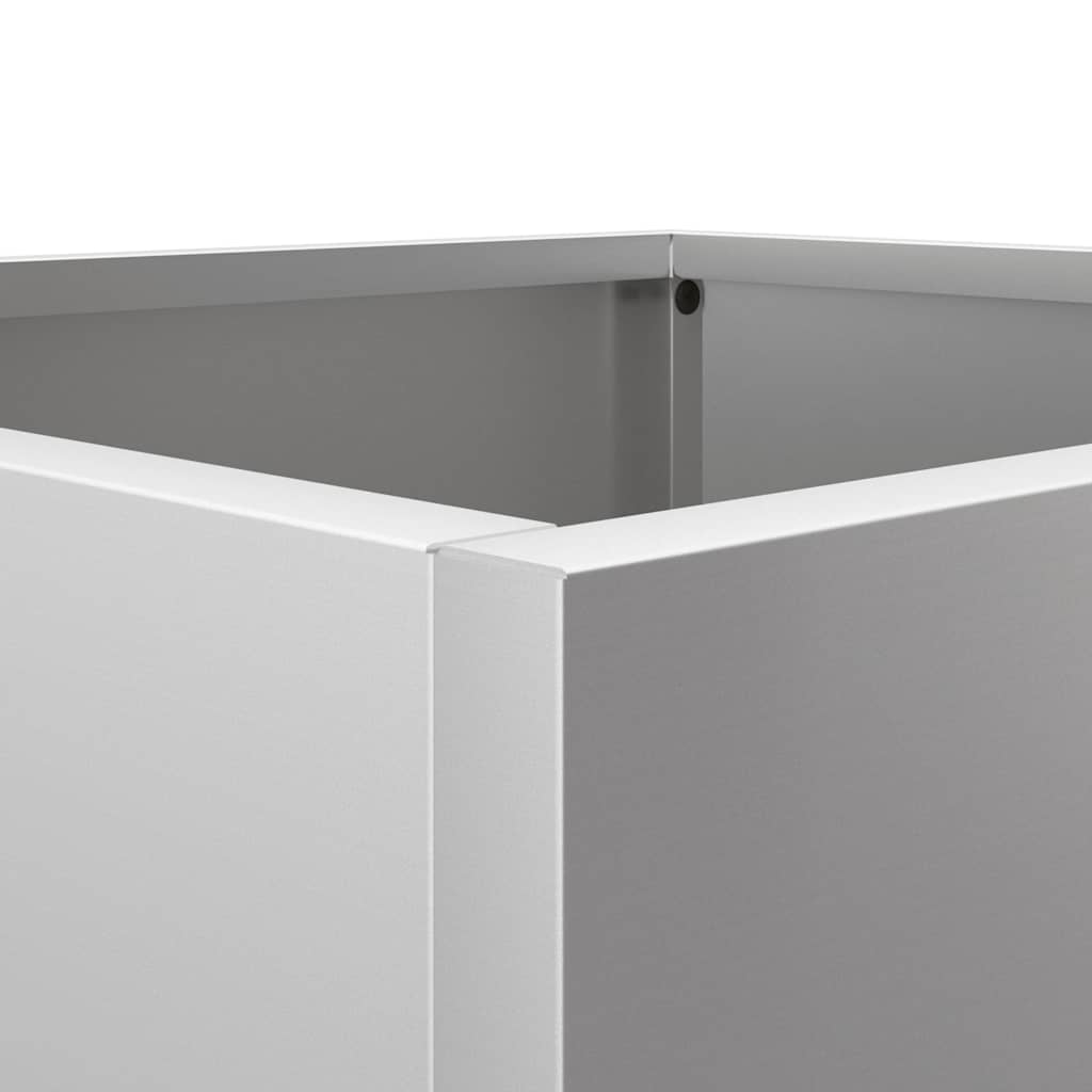 Planter Silver 32x29x75 cm Galvanised Steel