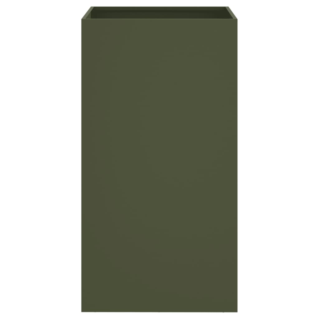 Planter Olive Green 42x38x75 cm Steel