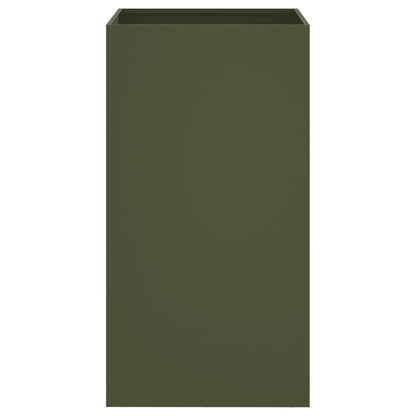 Planter Olive Green 42x38x75 cm Steel