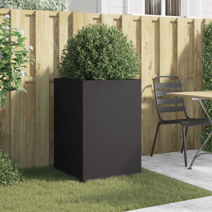 Planter Black 52x48x75 cm Steel