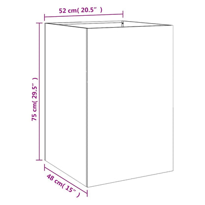 Planter Silver 52x48x75 cm Galvanised Steel