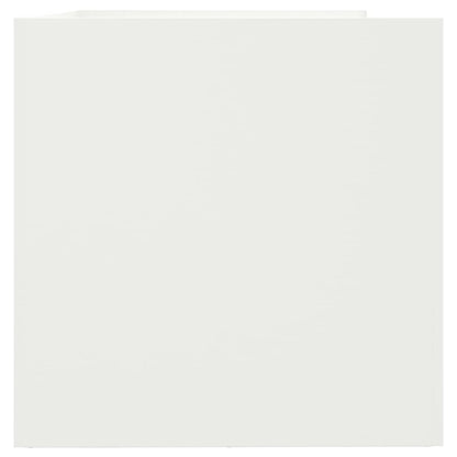 Planter White 62x40x39 cm Steel