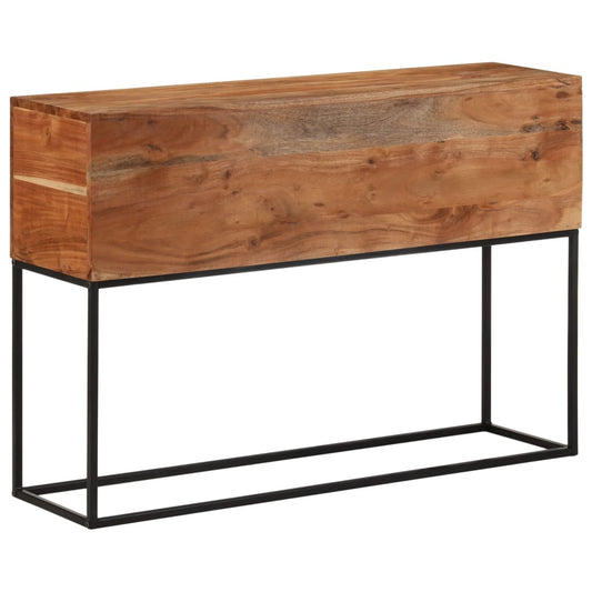 Console Table 110x30x75 cm Solid Wood Acacia and Iron