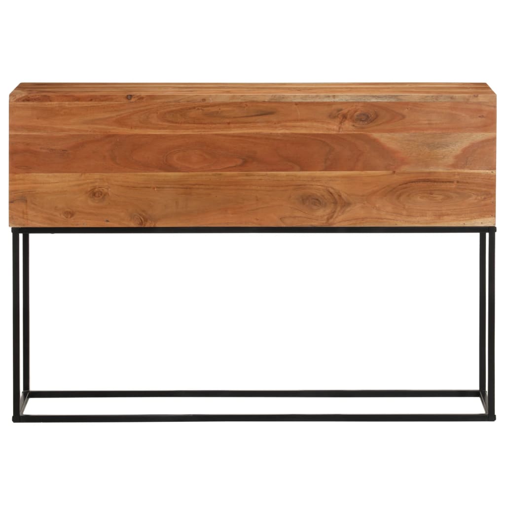 Console Table 110x30x75 cm Solid Wood Acacia and Iron