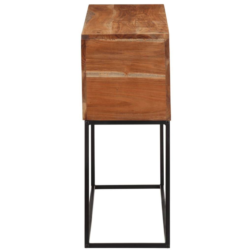 Console Table 110x30x75 cm Solid Wood Acacia and Iron
