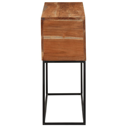 Console Table 110x30x75 cm Solid Wood Acacia and Iron