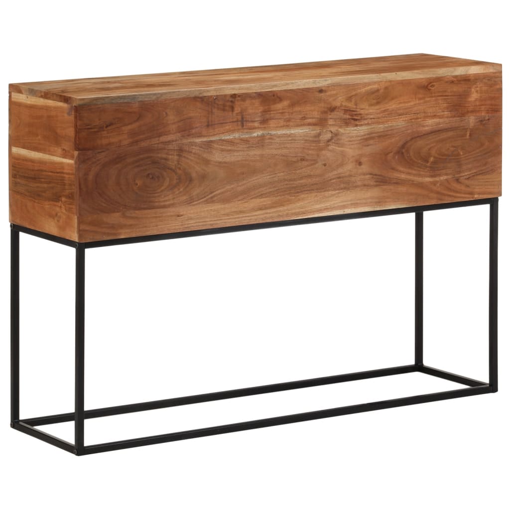 Console Table 110x30x75 cm Solid Wood Acacia and Iron