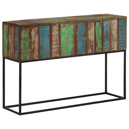 Console Table 110x30x75 cm Solid Wood Reclaimed and Iron