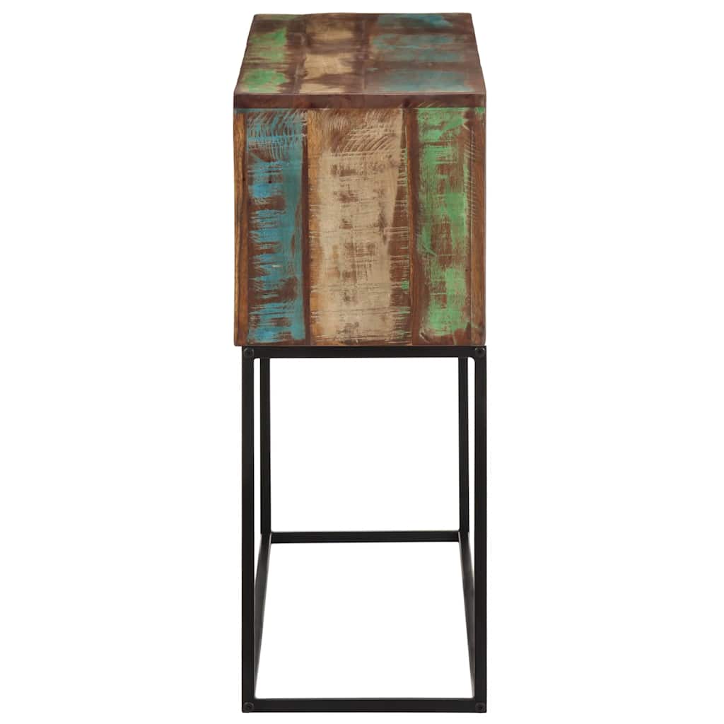 Console Table 110x30x75 cm Solid Wood Reclaimed and Iron