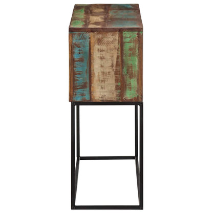 Console Table 110x30x75 cm Solid Wood Reclaimed and Iron