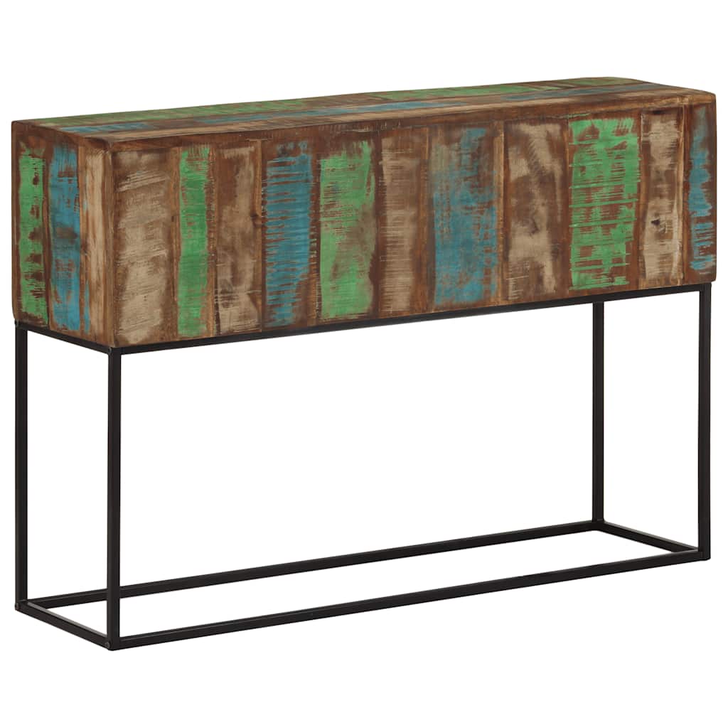 Console Table 110x30x75 cm Solid Wood Reclaimed and Iron