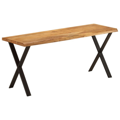 Bench with Live Edge 105 cm Solid Wood Acacia