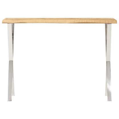 Console Table with Live Edge 105x33x76 cm Solid Wood Mango