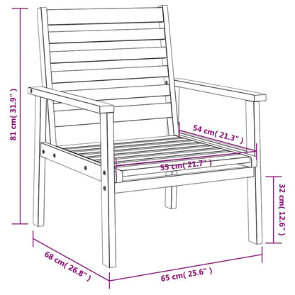 Garden Lounge Set | Natural Wood | Solid acacia wood | Medium | Durable