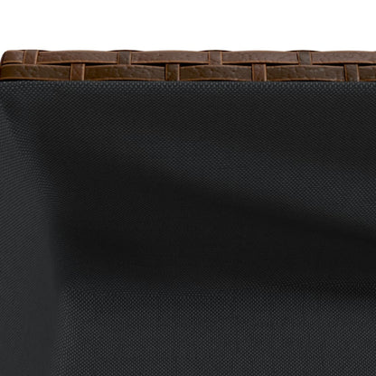 Garden Planters with Shelf 2 pcs Brown 70x28x70 cm Poly Rattan