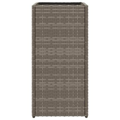 Garden Planters 2 pcs Grey 30x30x60 cm Poly Rattan