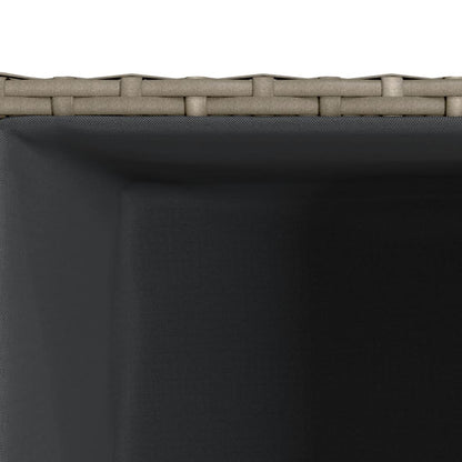 Garden Planters 2 pcs Grey 30x30x60 cm Poly Rattan