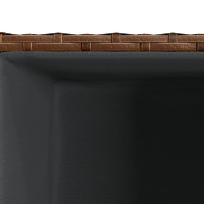 Garden Planters 2 pcs Brown 40x40x80 cm Poly Rattan