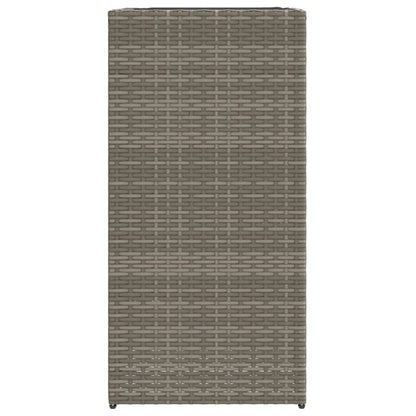 Garden Planters 2 pcs Grey 40x40x80 cm Poly Rattan