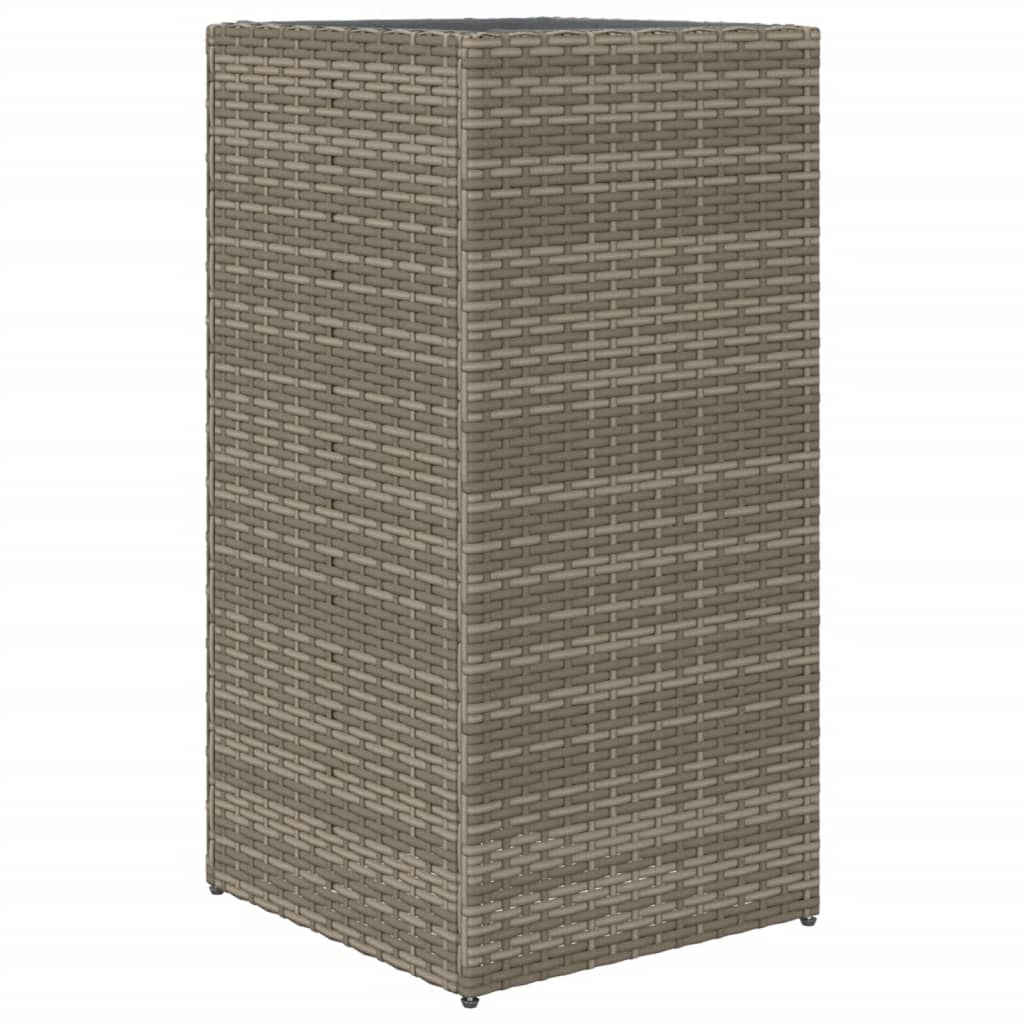 Garden Planters 2 pcs Grey 40x40x80 cm Poly Rattan