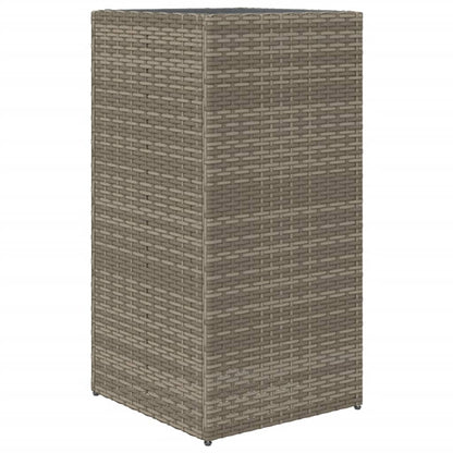 Garden Planters 2 pcs Grey 40x40x80 cm Poly Rattan