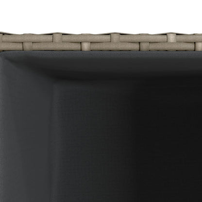 Garden Planters 2 pcs Grey 40x40x80 cm Poly Rattan