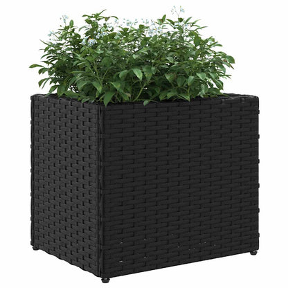 Garden Planters 2 pcs Black 36x30x32 cm Poly Rattan
