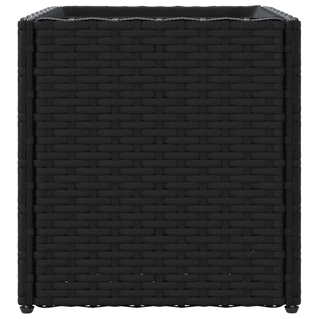 Garden Planters 2 pcs Black 36x30x32 cm Poly Rattan